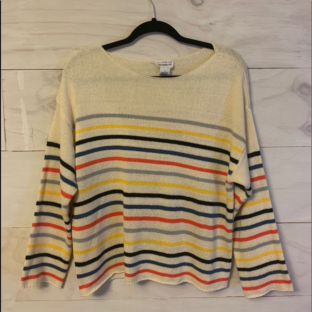 Striped cream sweater